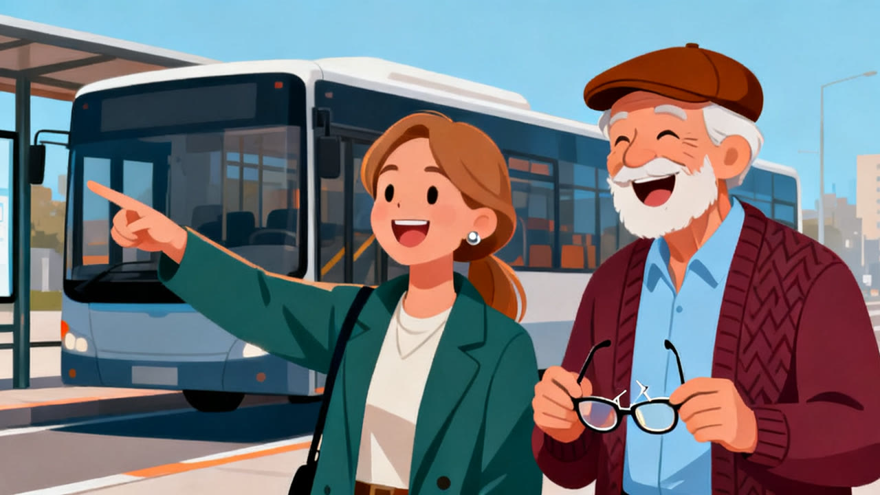 Helping an Old Man Find His Bus