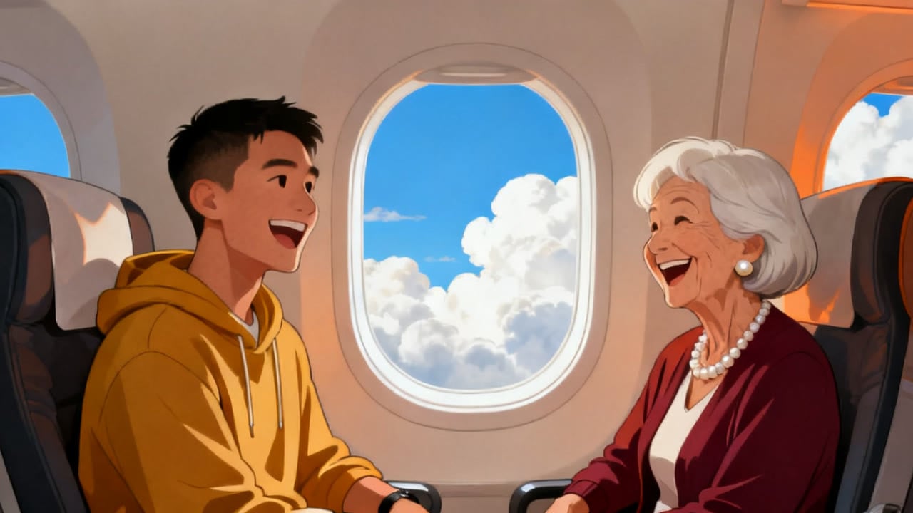 Chatting with the Stranger in the Window Seat