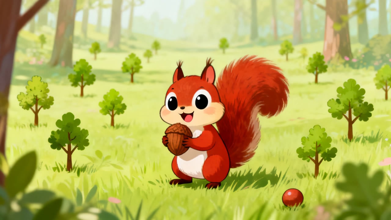 The Little Squirrel Who Hid Too Many Nuts