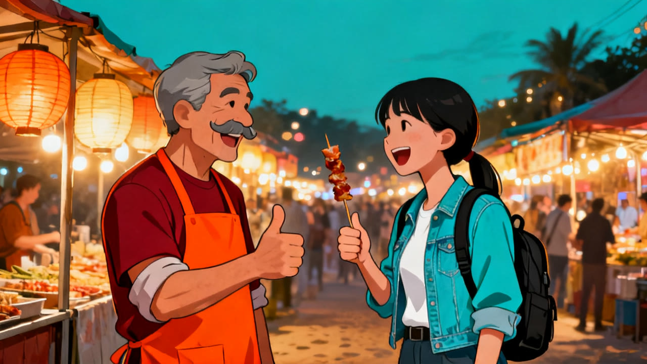 At a Street Food Market: How Spicy Is It?