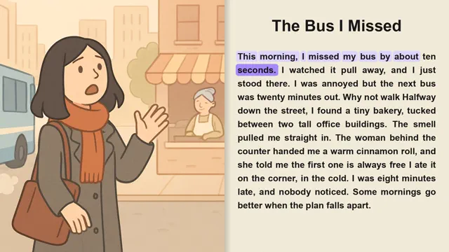 English Listening Practice A Short Story About The Morning I Missed My Bus
