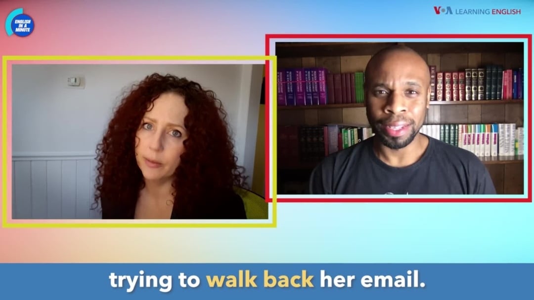 English in a Minute: Walk Something Back