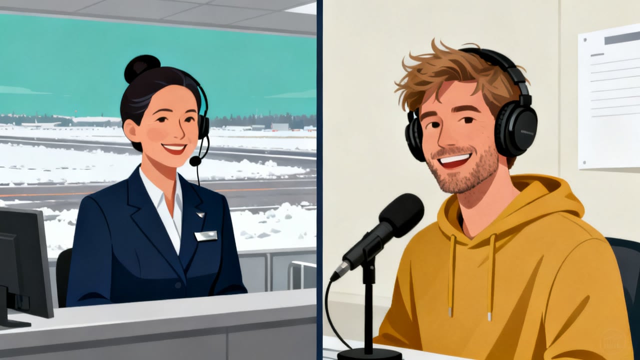 TOEIC Listening Part 4: An Airport Announcement and a Traffic Report