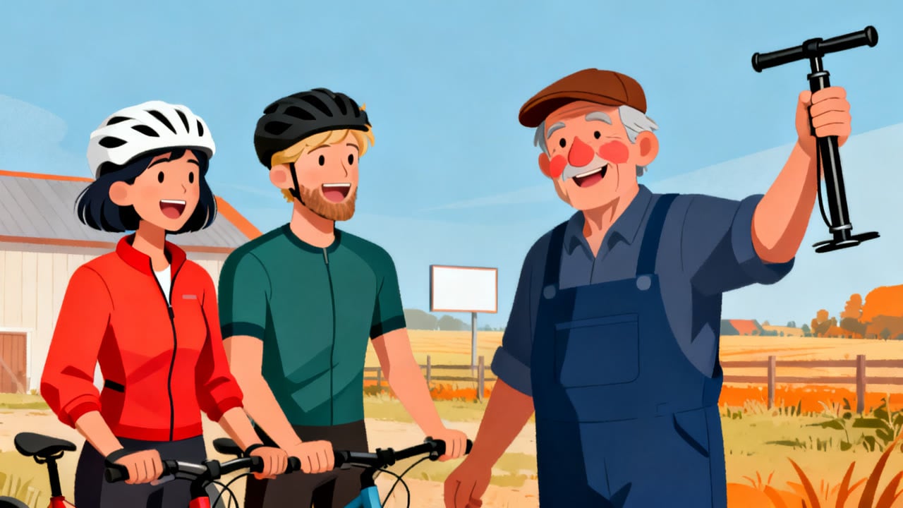 A Flat Tyre on a Cycling Trip